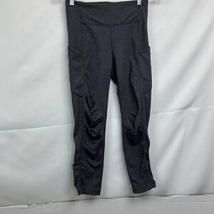 Lululemon 7/8 length gray heathered leggings preowned size 4